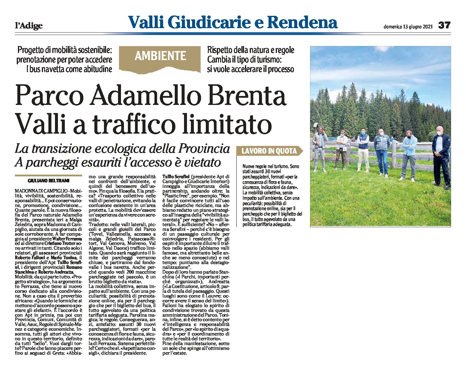 Parco Adamello Brenta: valli a traffico limitato