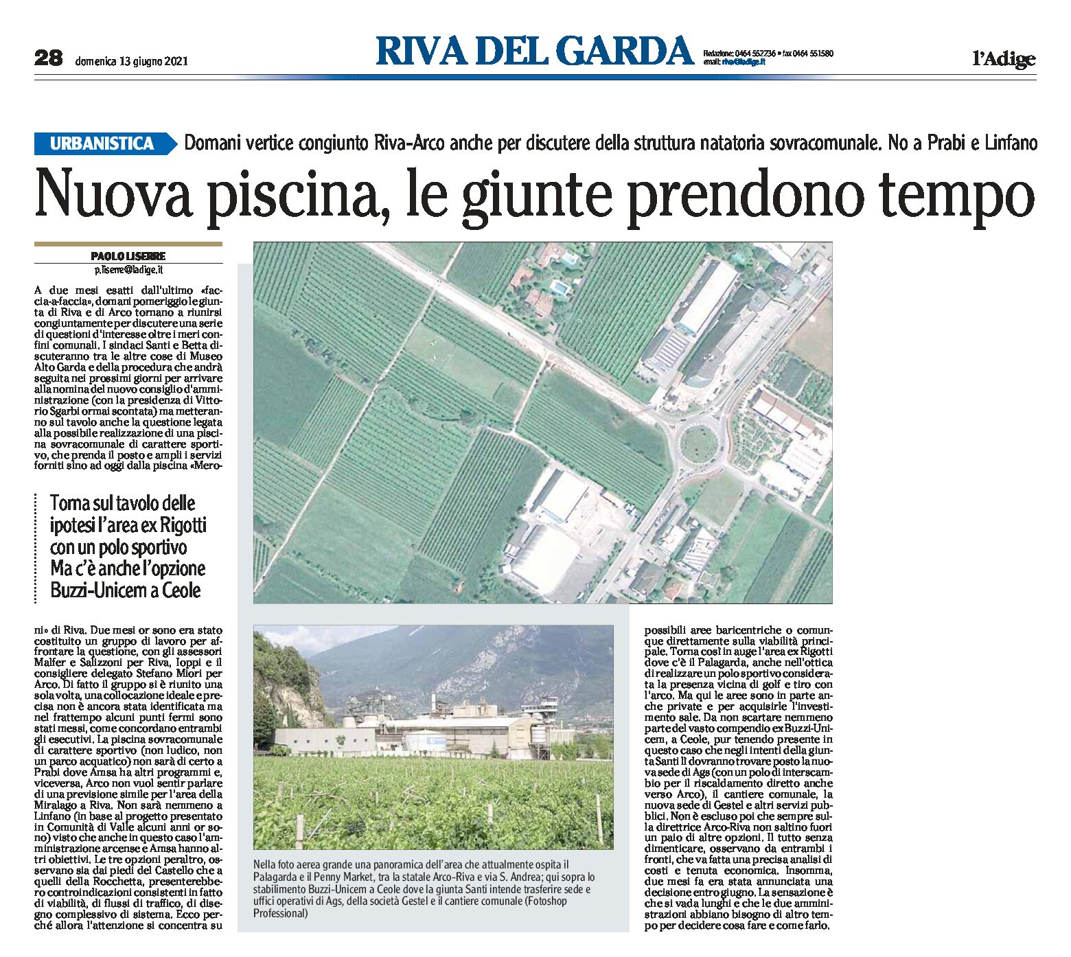 Riva-Arco: nuova piscina, le giunte prendono tempo