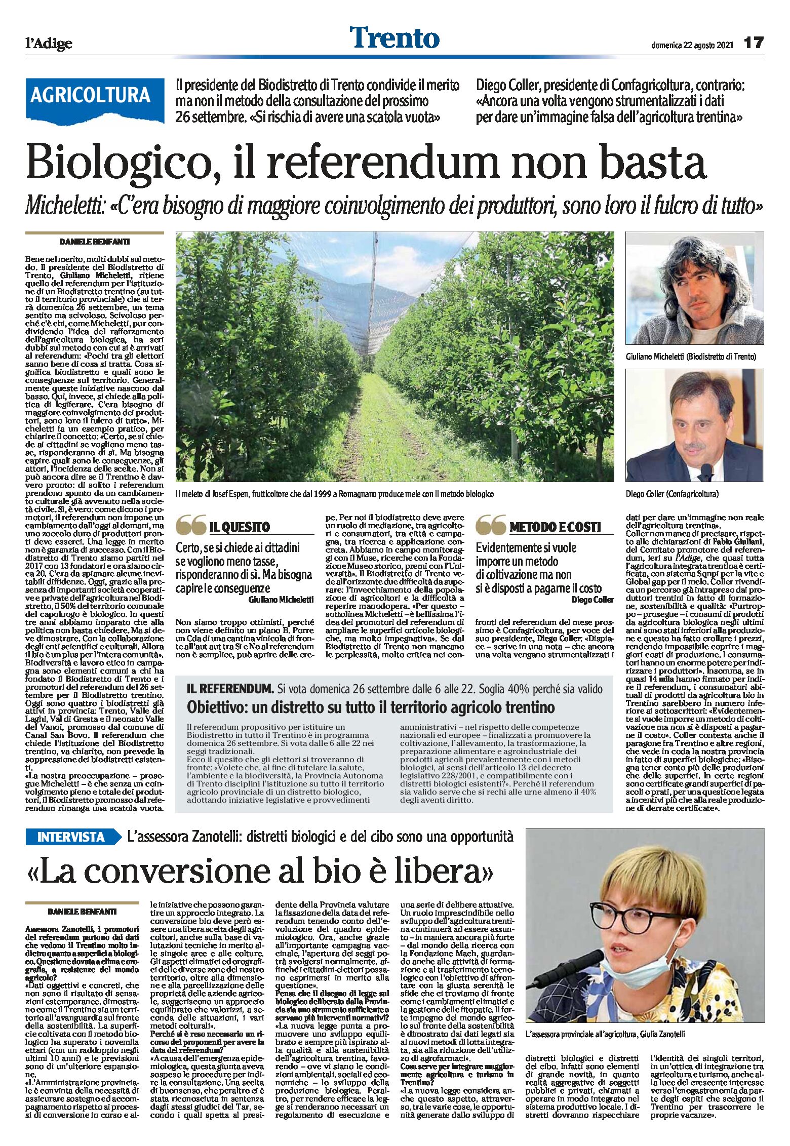 Trento, biologico: il referendum non basta