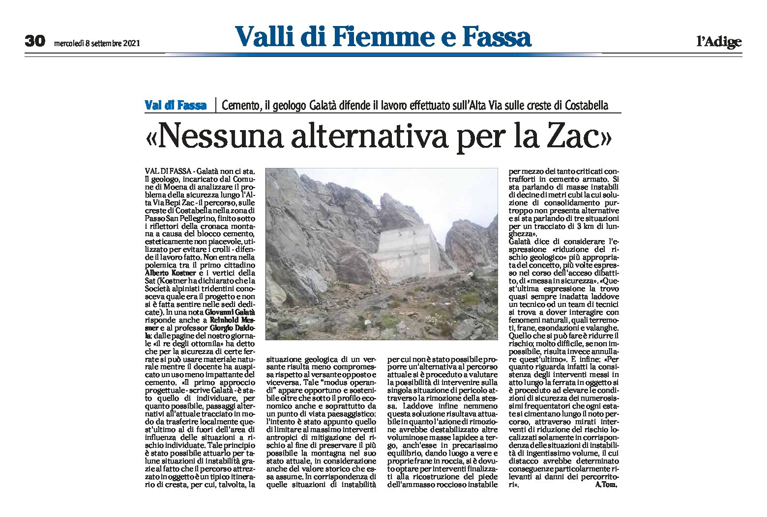 Cemento sulle creste di Costabella: il geologo Galatà “nessuna alternativa per  la Zac”