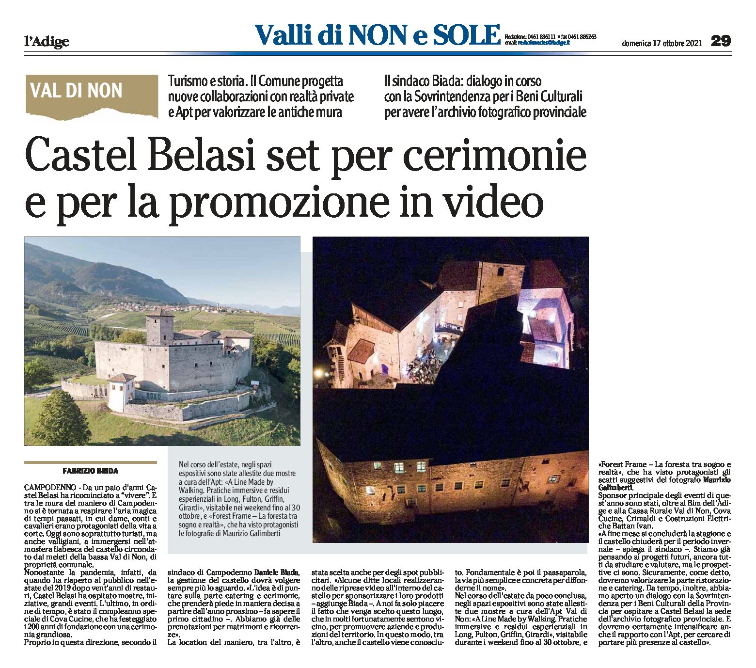 Castel Belasi: set per cerimonie e per la promozione in video