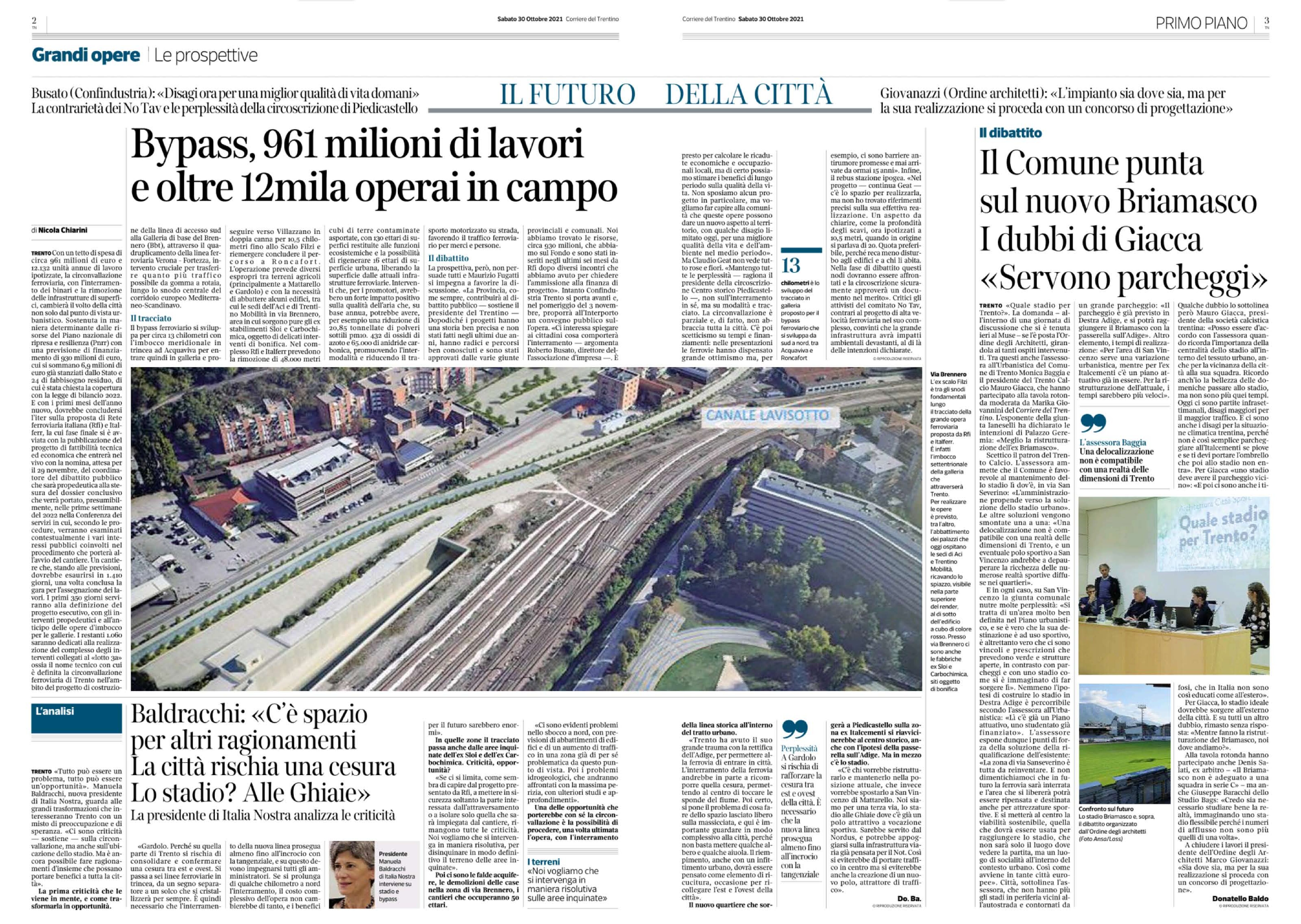 Trento bypass ferroviario: il futuro della città
