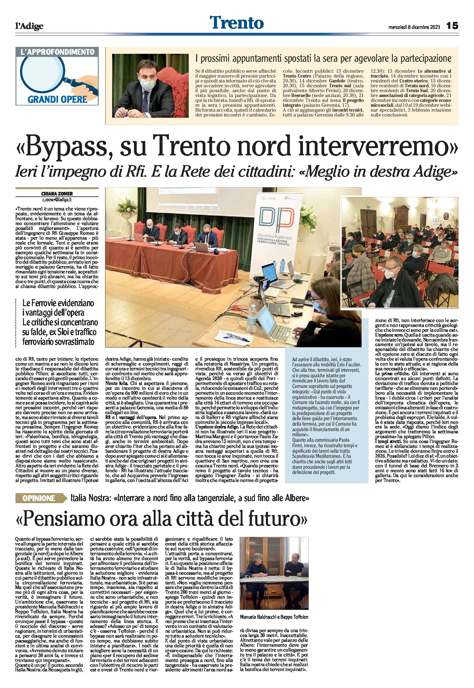 Trento, bypass: Italia Nostra “pensiamo ora alla città del futuro”