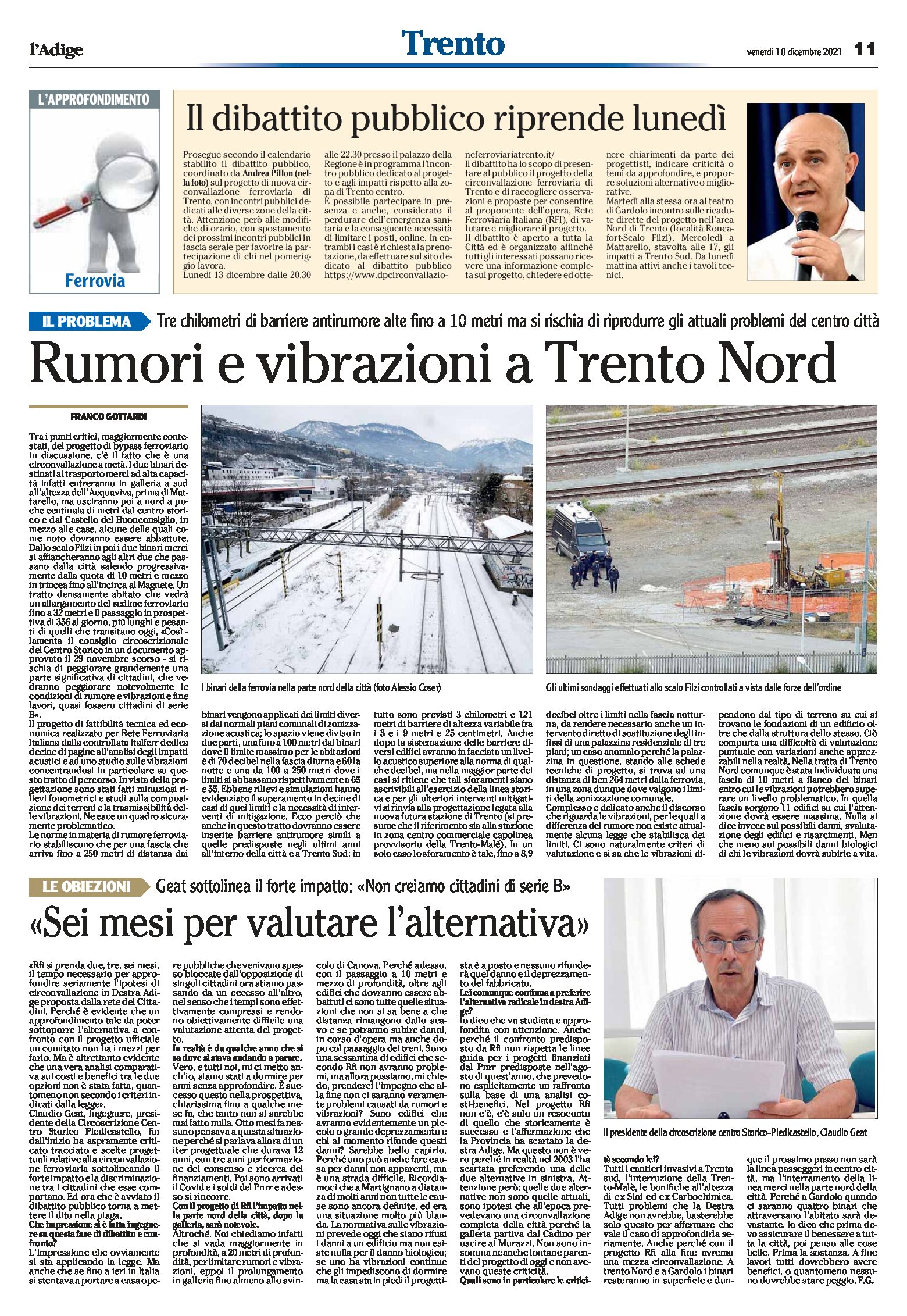 Trento, bypass ferroviario: dibattito, problemi e intervista a Geat