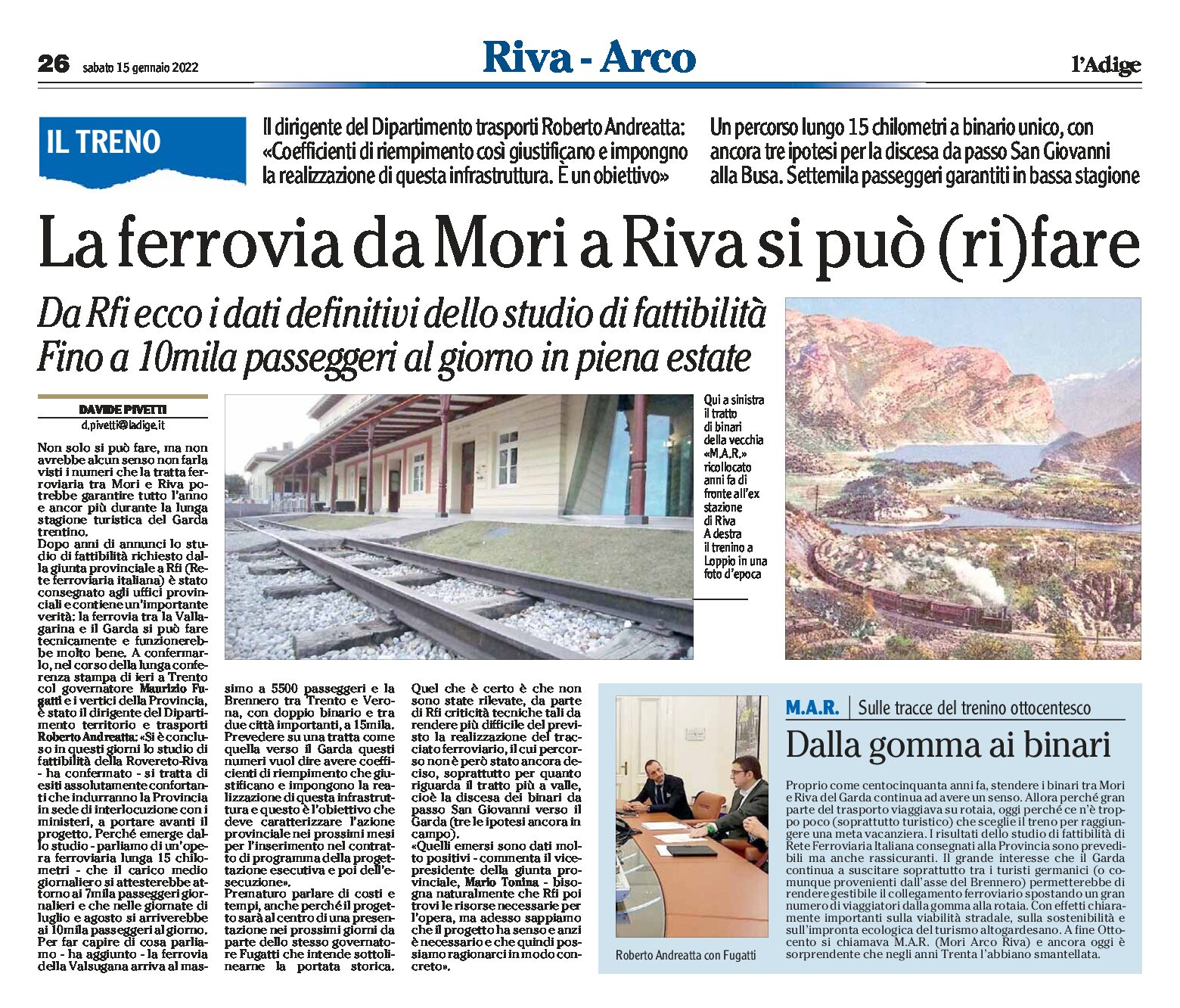 Ferrovia da Mori a Riva: si può (ri)fare