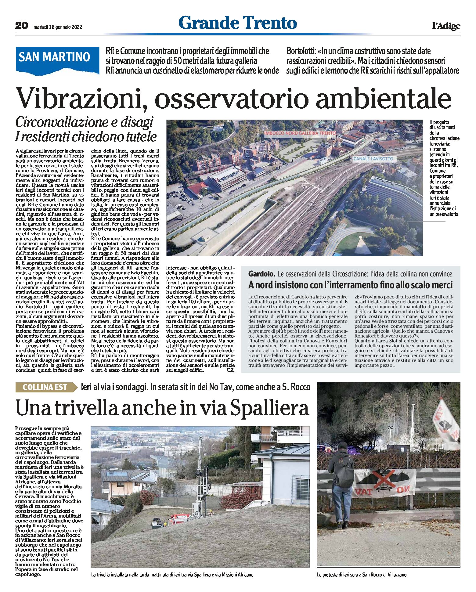 Trento, bypass: a vigilare sui lavori, vibrazioni e rumori ci sarà un osservatorio ambientale per la sicurezza
