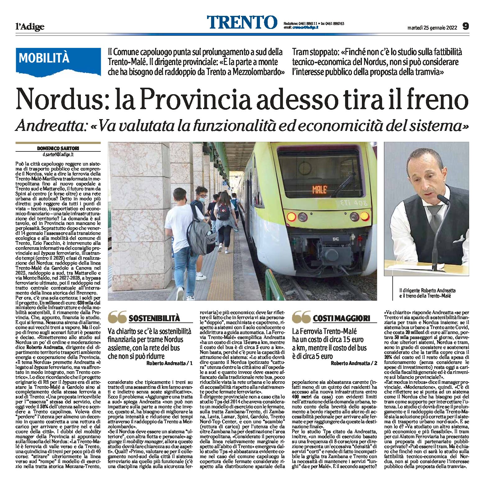 Trento, Nordus: la Provincia adesso frena