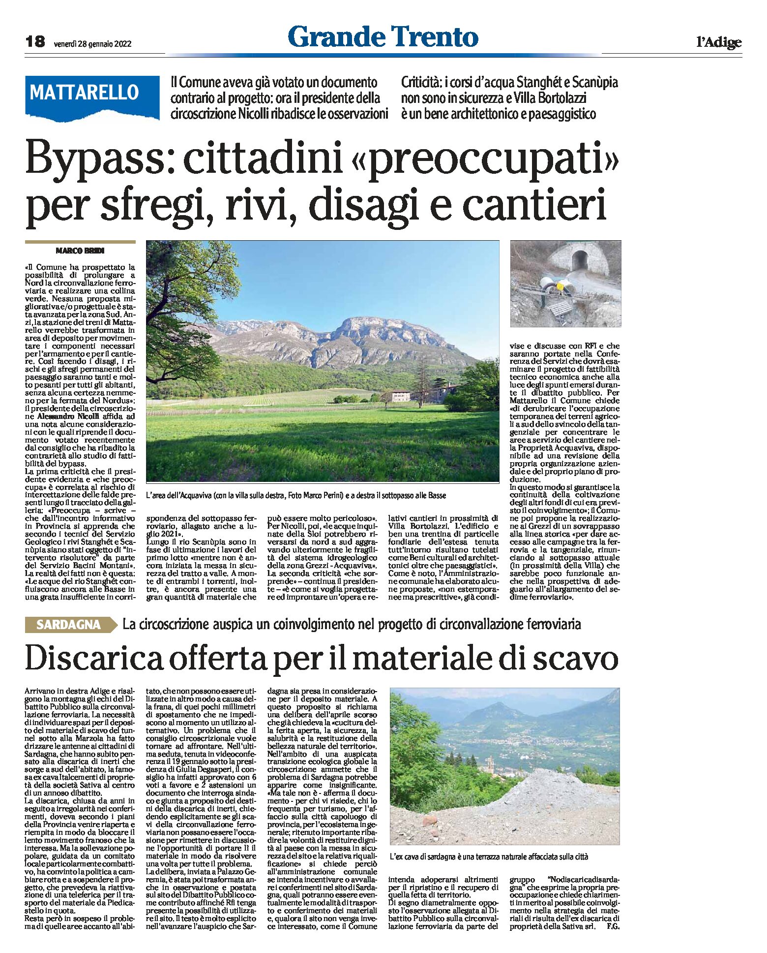 Trento, bypass: a Mattarello i cittadini preoccupati per sfregi, rivi, disagi e cantieri