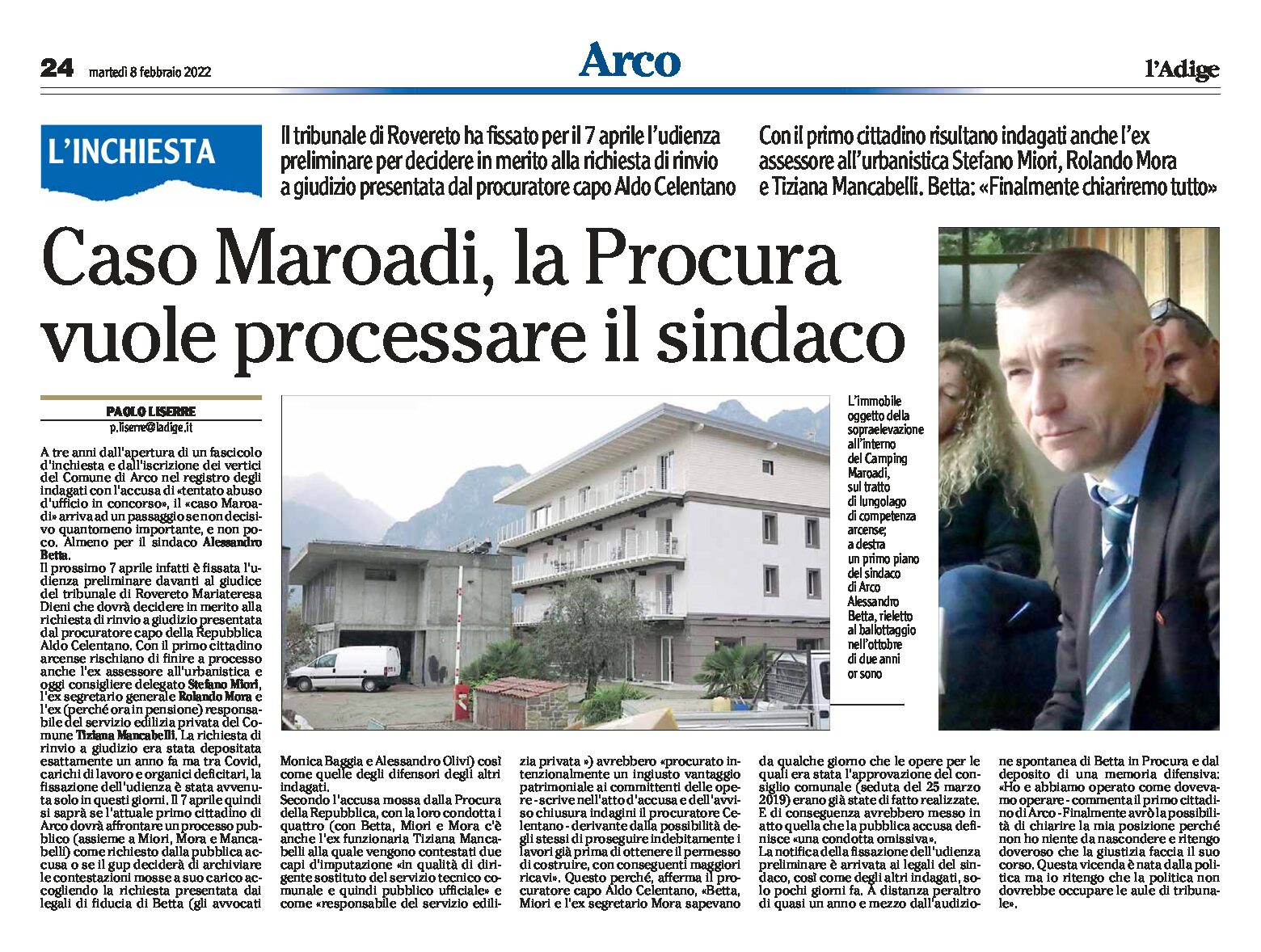 Arco: caso Maroadi, la Procura vuole processare il sindaco