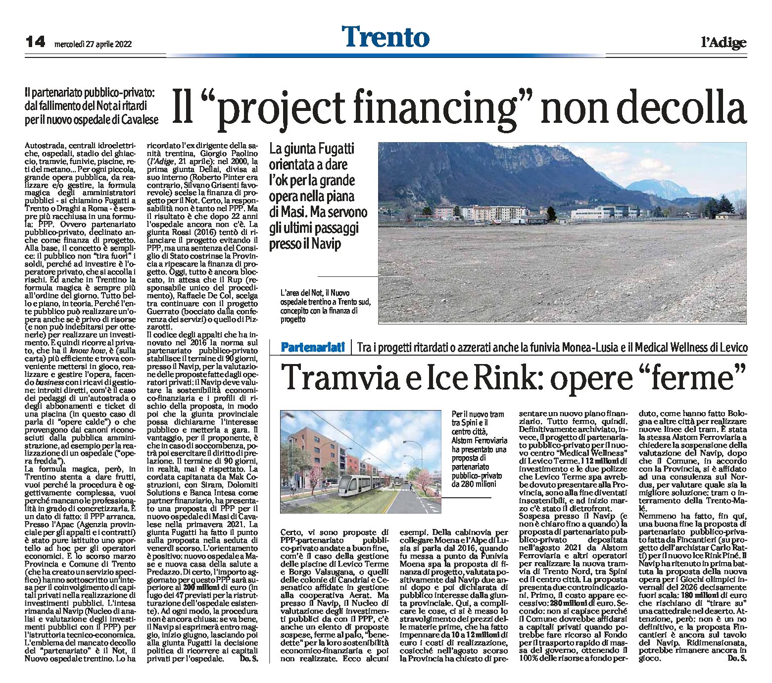 Trentino: il “project financing” non decolla