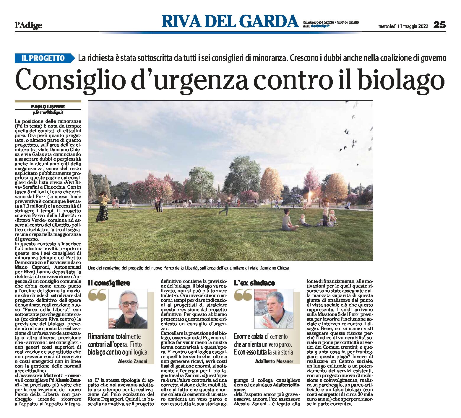 Riva: Consiglio d’urgenza contro il biolago