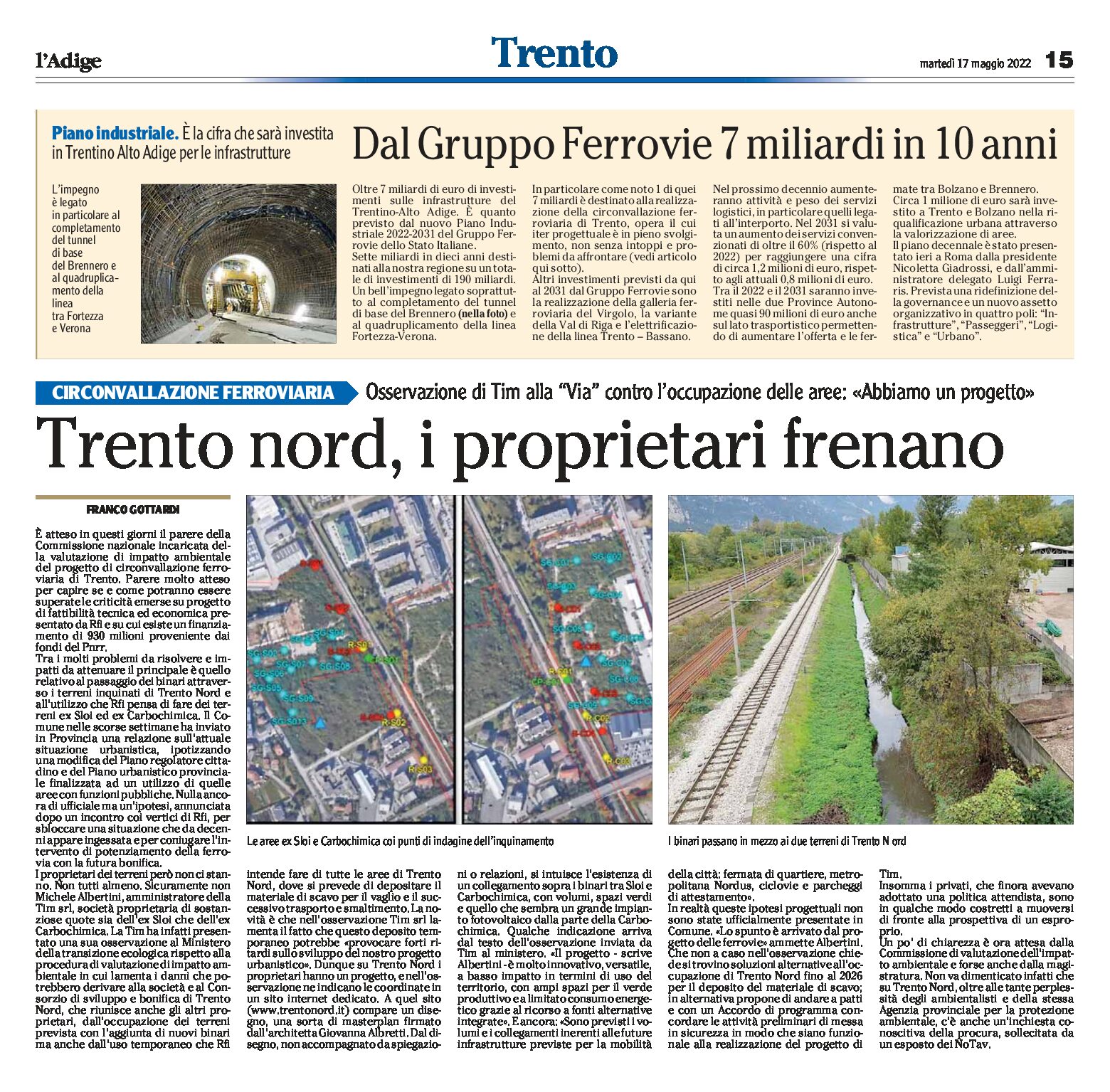 Circonvallazione ferroviaria: Trento Nord, i proprietari frenano