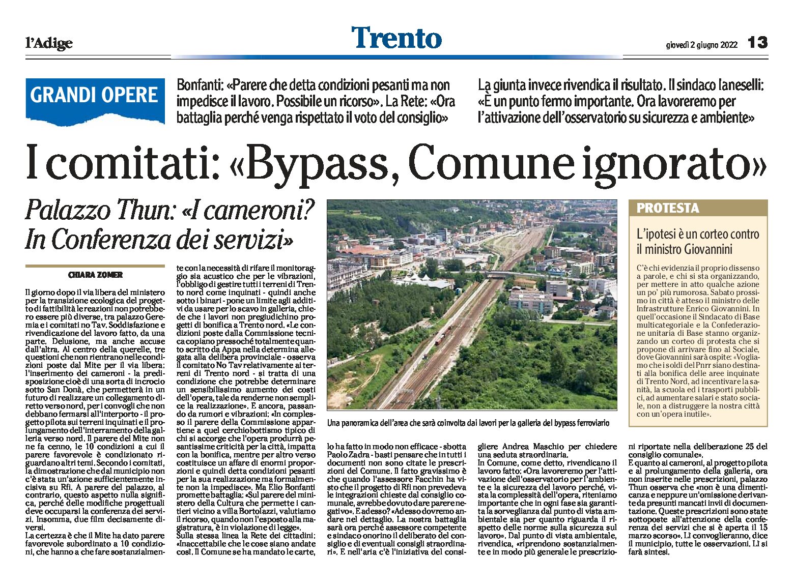 Trento, bypass: i comitati “Comune ignorato”