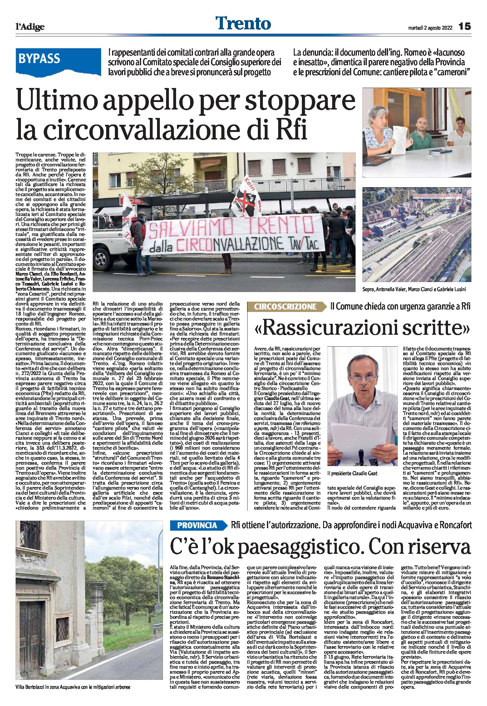Trento: ultimo appello per stoppare la circonvallazione di Rfi