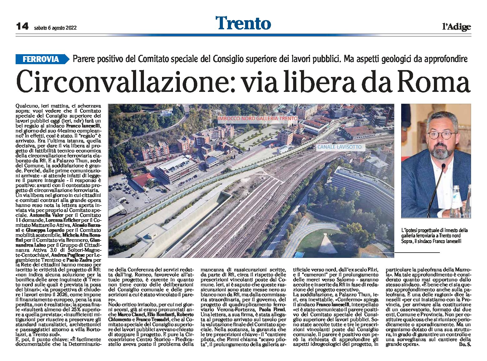 Trento, bypass: via libera da Roma, ma aspetti geologici da approfondire