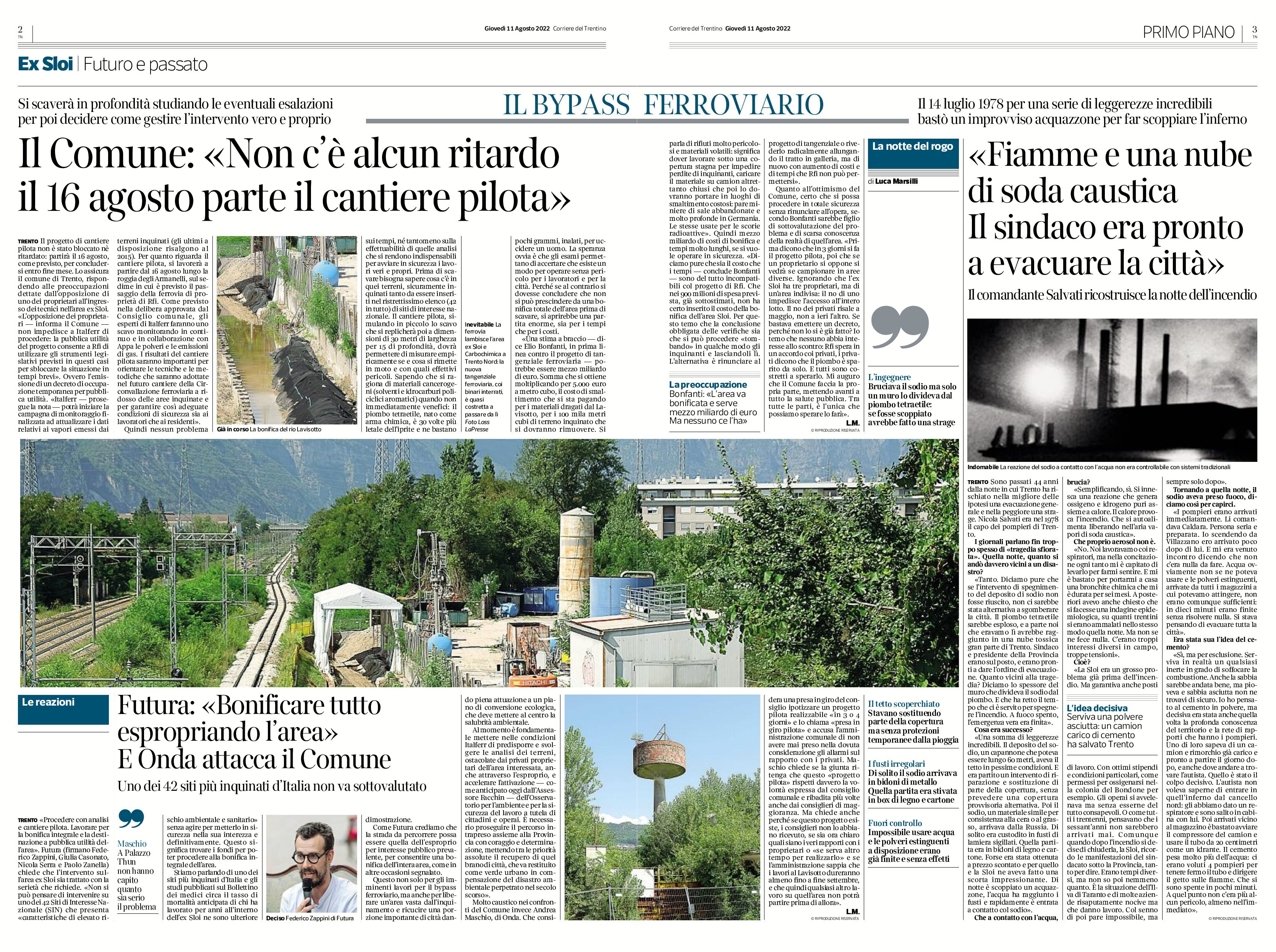 Trento Nord: aree inquinate, il 16 agosto parte il cantiere pilota