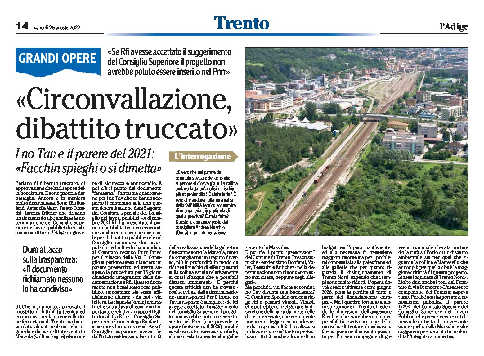 Trento: circonvallazione, dibattito truccato