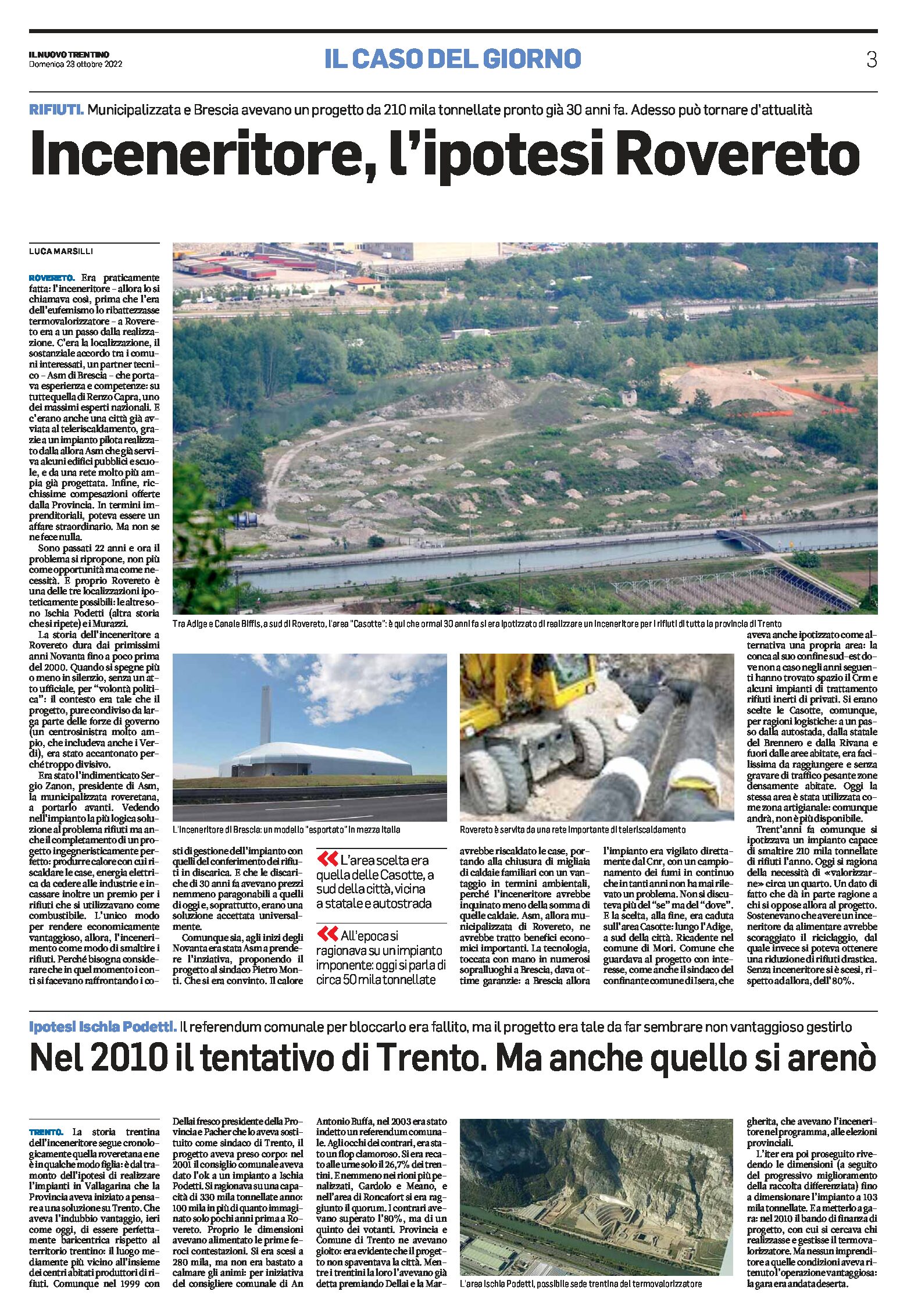 Trentino, inceneritore: l’ipotesi Rovereto