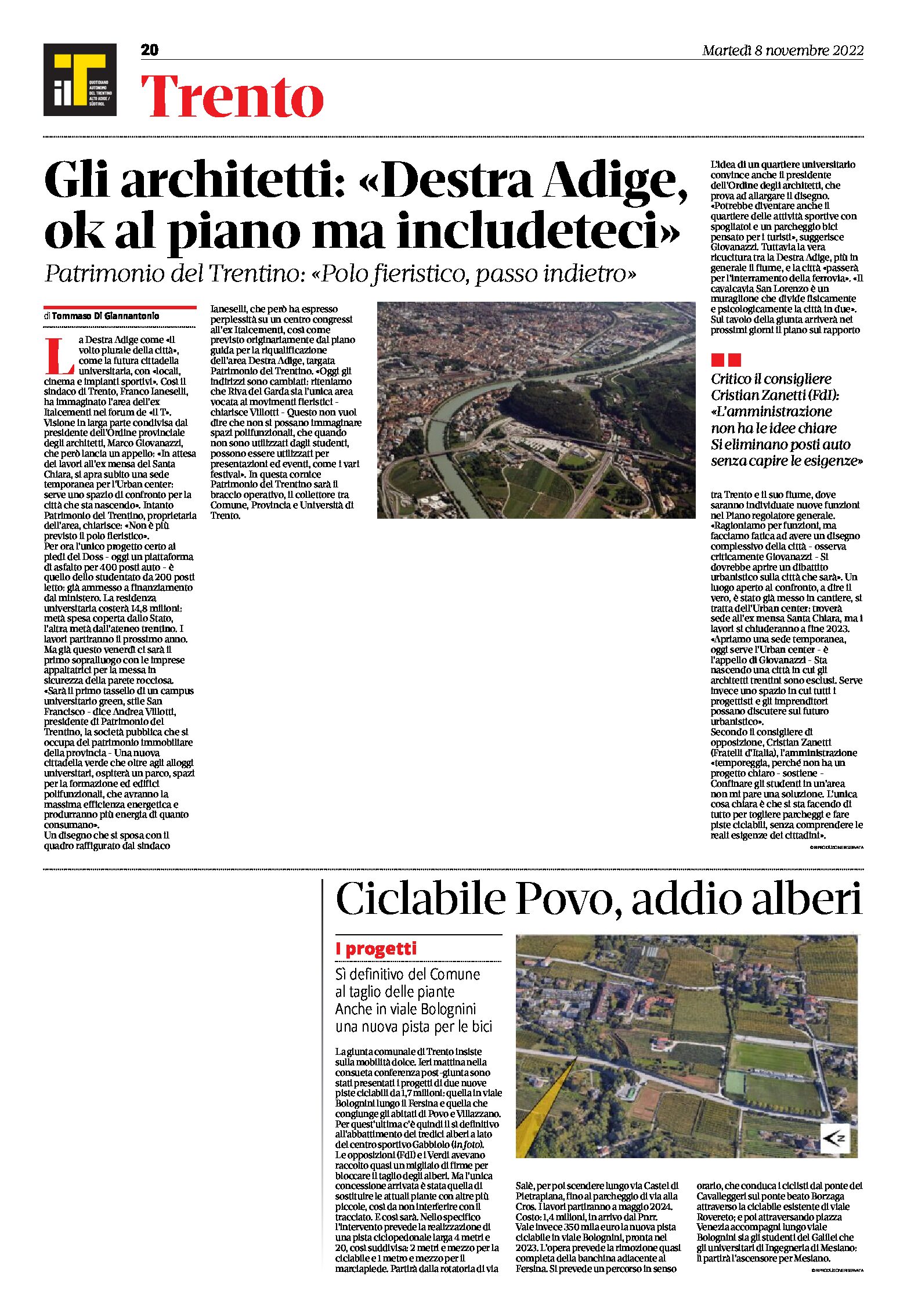 Trento: gli architetti “Destra Adige, ok al piano ma includeteci”