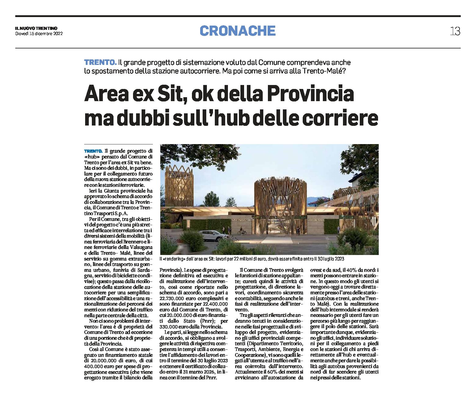 Trento, area ex Sit: ok della Provincia ma dubbi sull’hub delle corriere