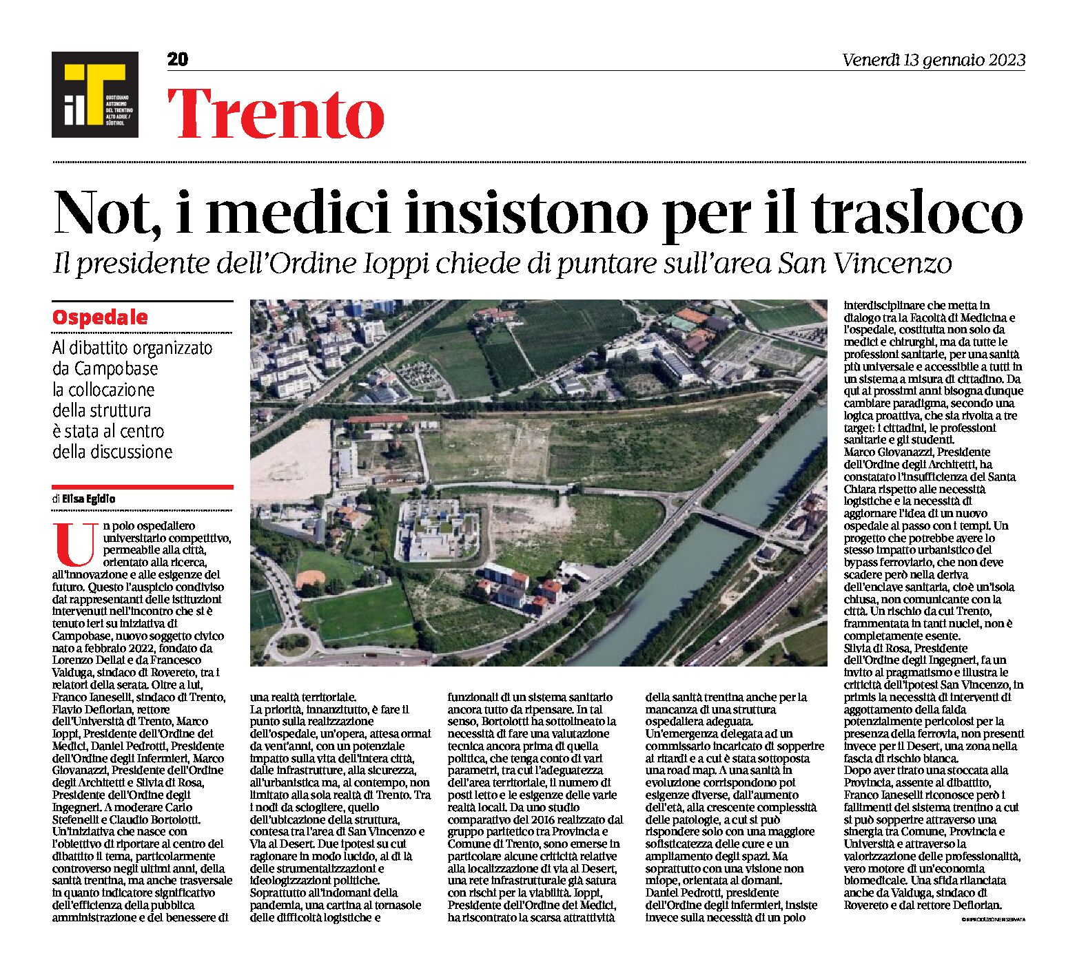 Trento, Not: i medici insistono per l’area San Vincenzo