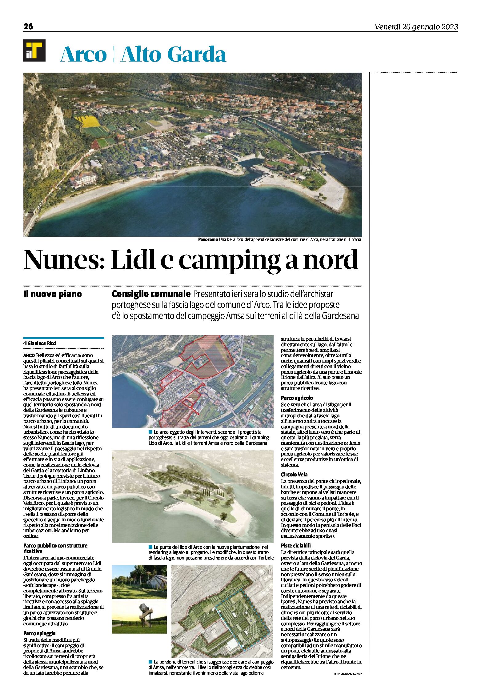 Arco, Nunes: Lidl e camping a nord