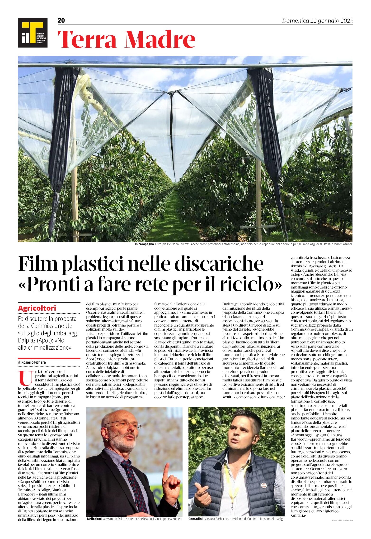 Trentino: film plastici nelle discariche “pronti a fare rete per il riciclo”