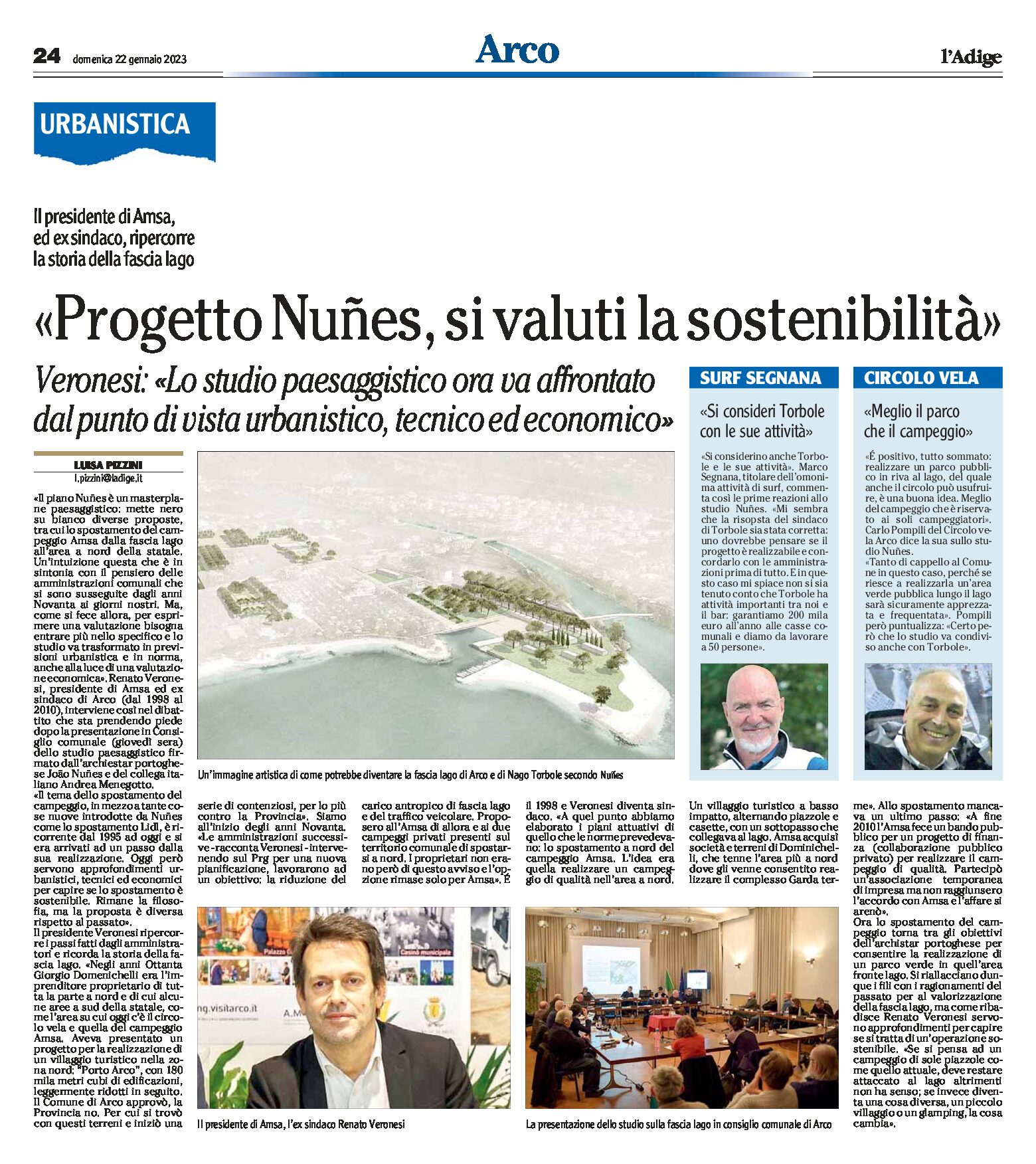 Arco: “progetto Nunes, si valuti la sostenibilità” intervista a Veronesi presidente Amsa ed ex sindaco