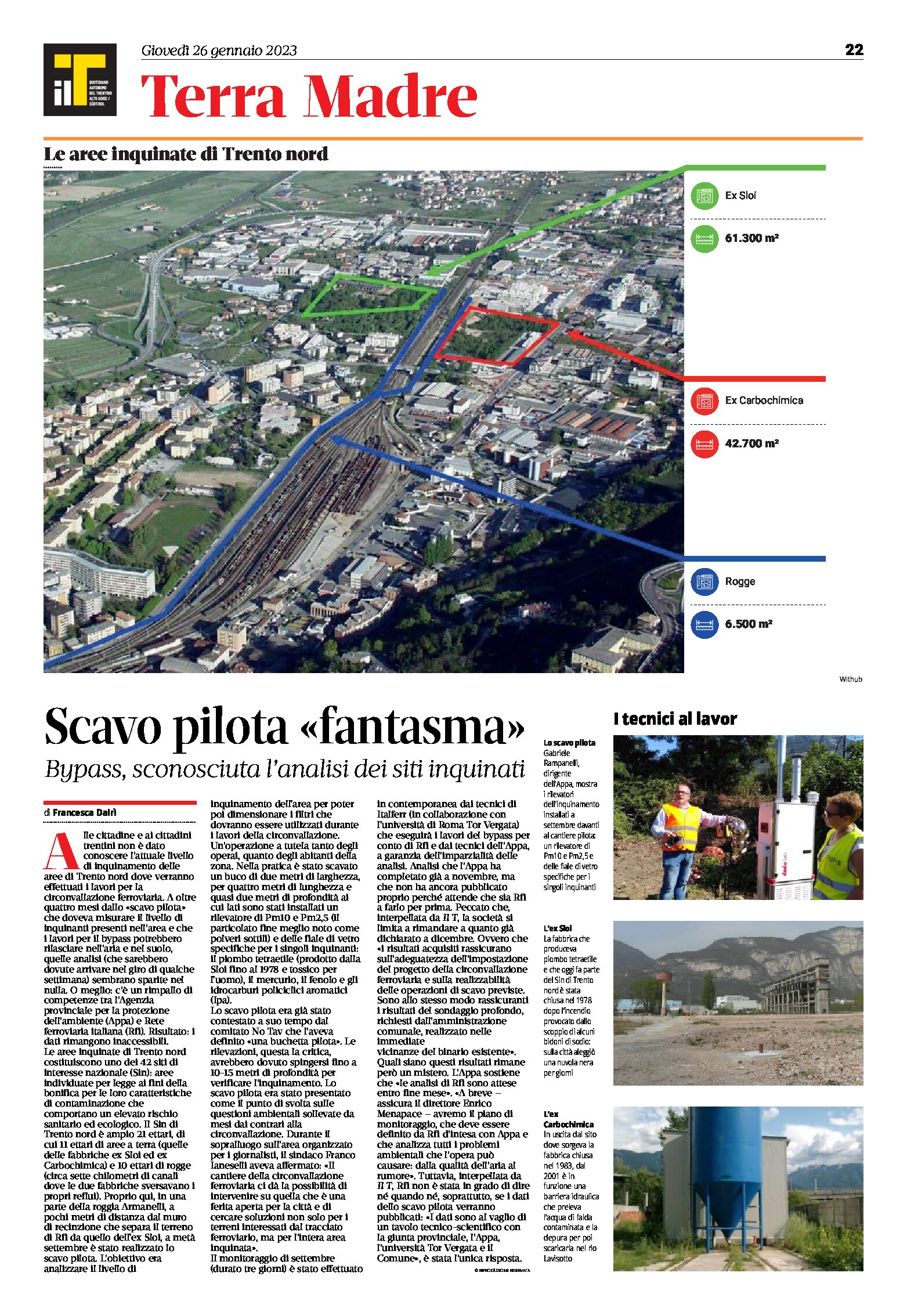 Trento, bypass: scavo pilota fantasma. Sconosciuta l’analisi dei siti inquinati