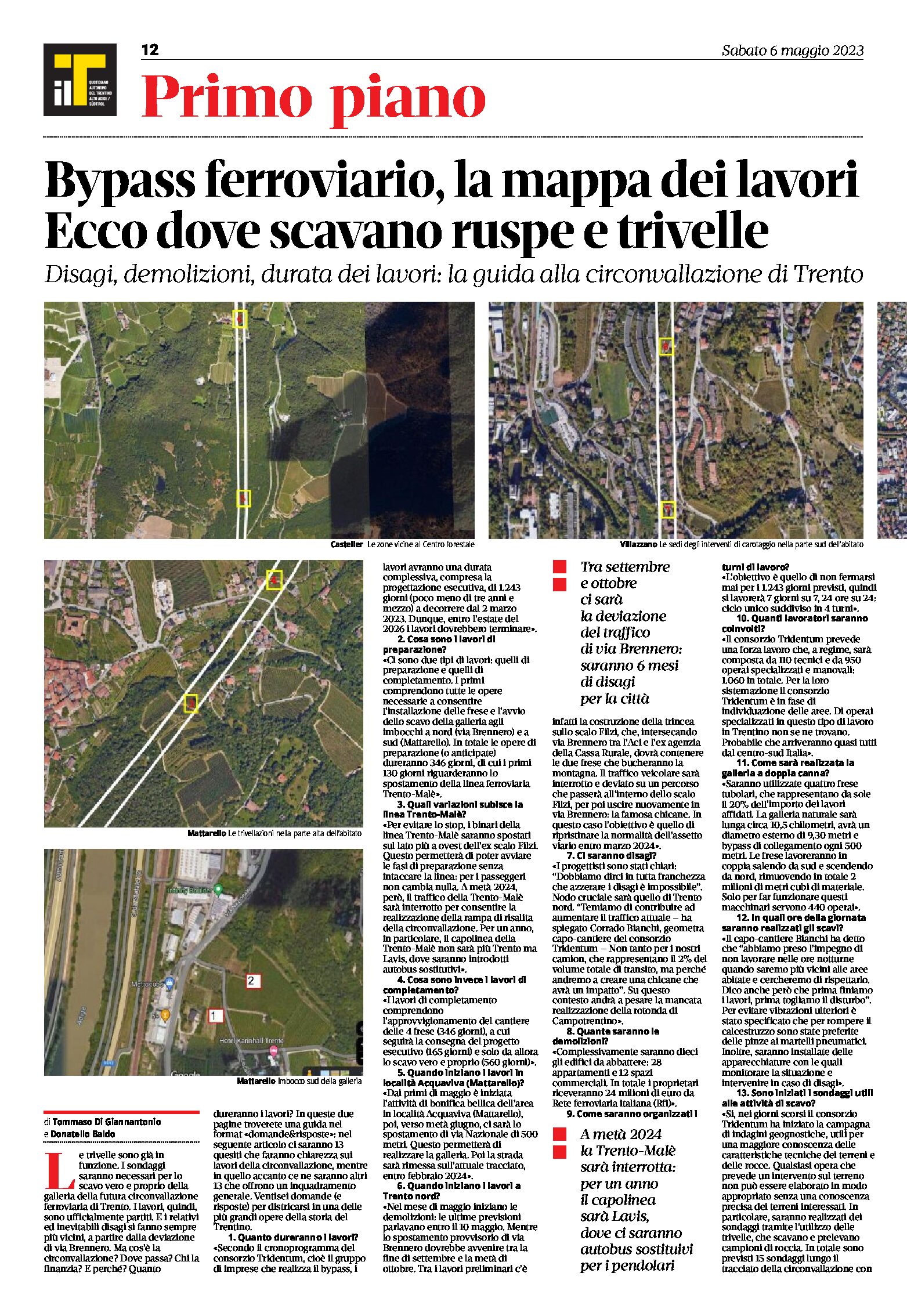 Trento, bypass ferroviario: mappa dei lavori, ecco dove scavano ruspe e trivelle. Radiografia dell’opera