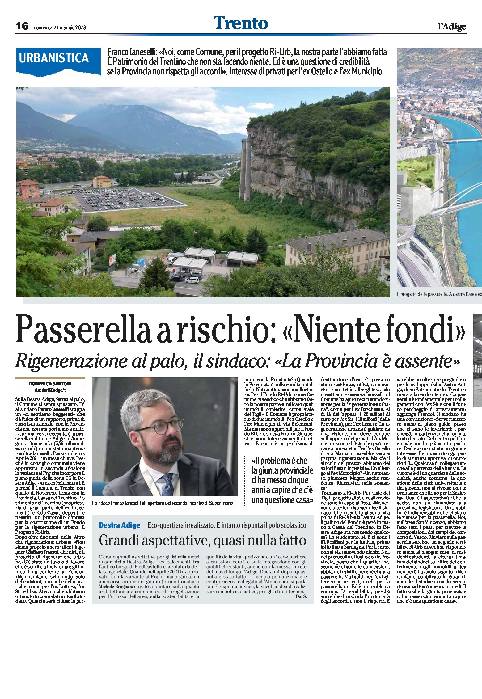 Trento: rigenerazione al palo, il sindaco “la Provincia è assente”