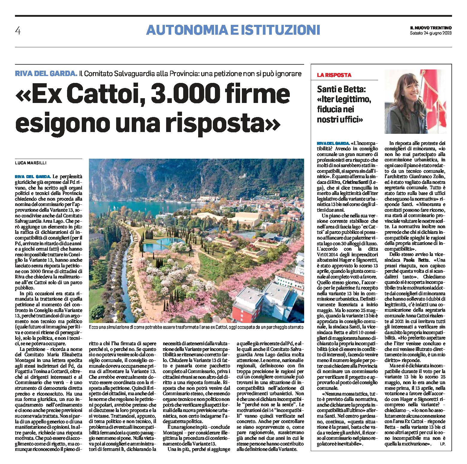Riva: “ex Cattoi, 3.000 firme esigono una risposta”