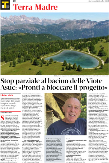 Bondone, bacino Viote: Asuc “pronti a bloccare il progetto”. Intervista a Franceschini
