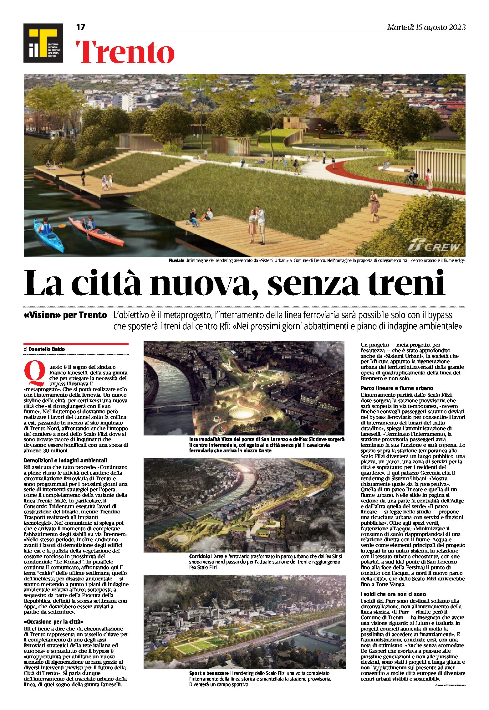 Trento, bypass: la città nuova, senza treni