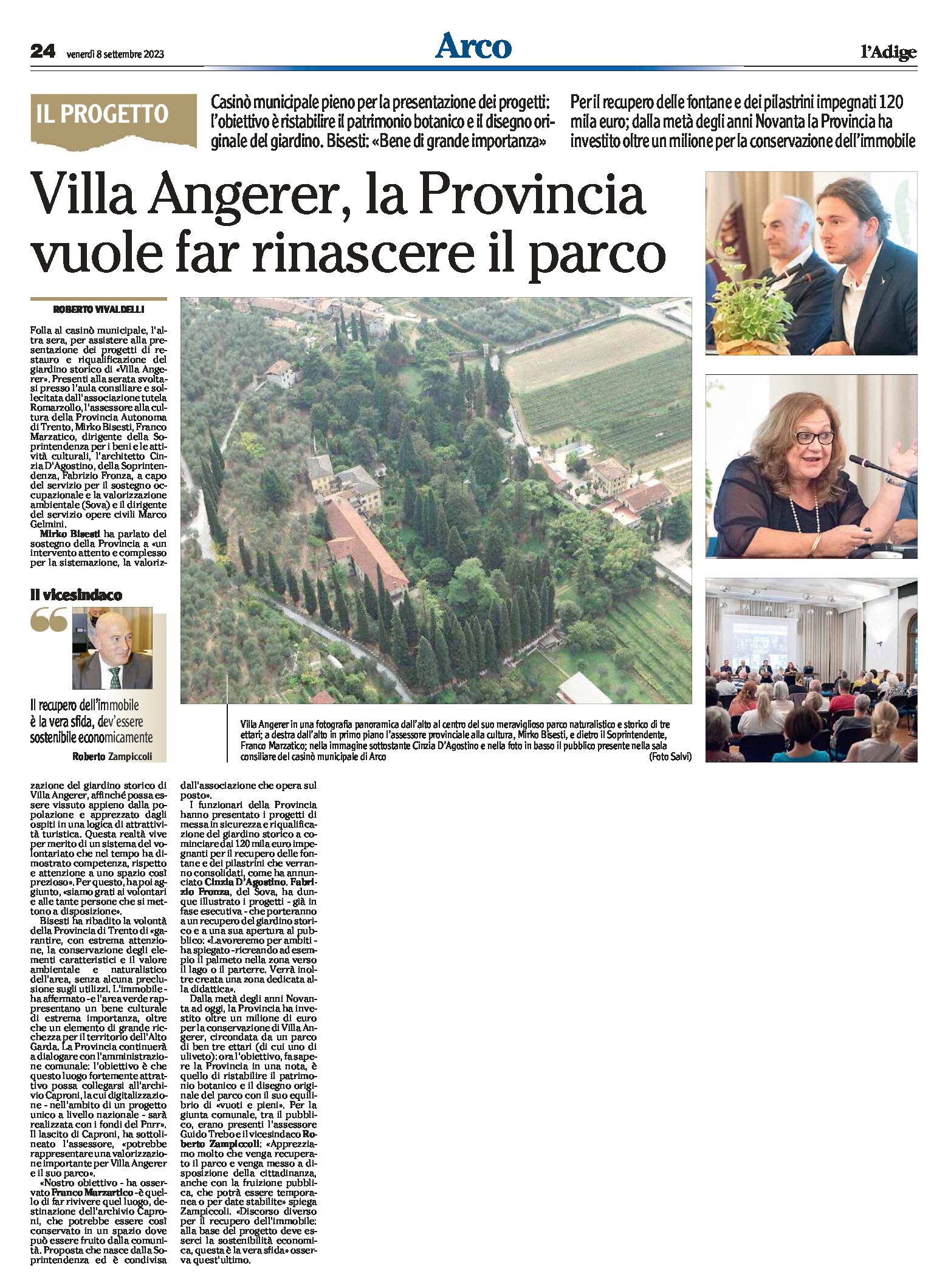 Arco, Villa Angerer: la Provincia vuol far rinascere il parco