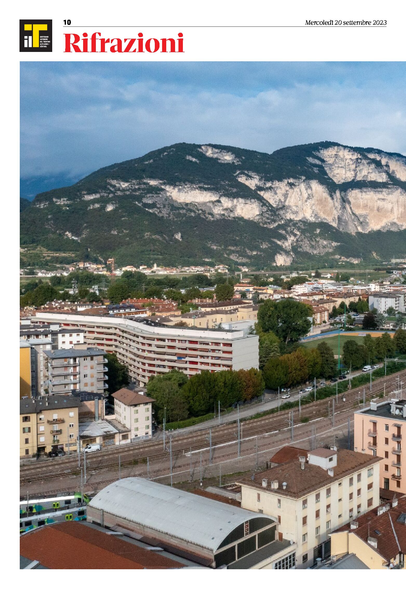 Trento, bypass ferroviario: cantiere in area Filzi (foto Luca Chistè)