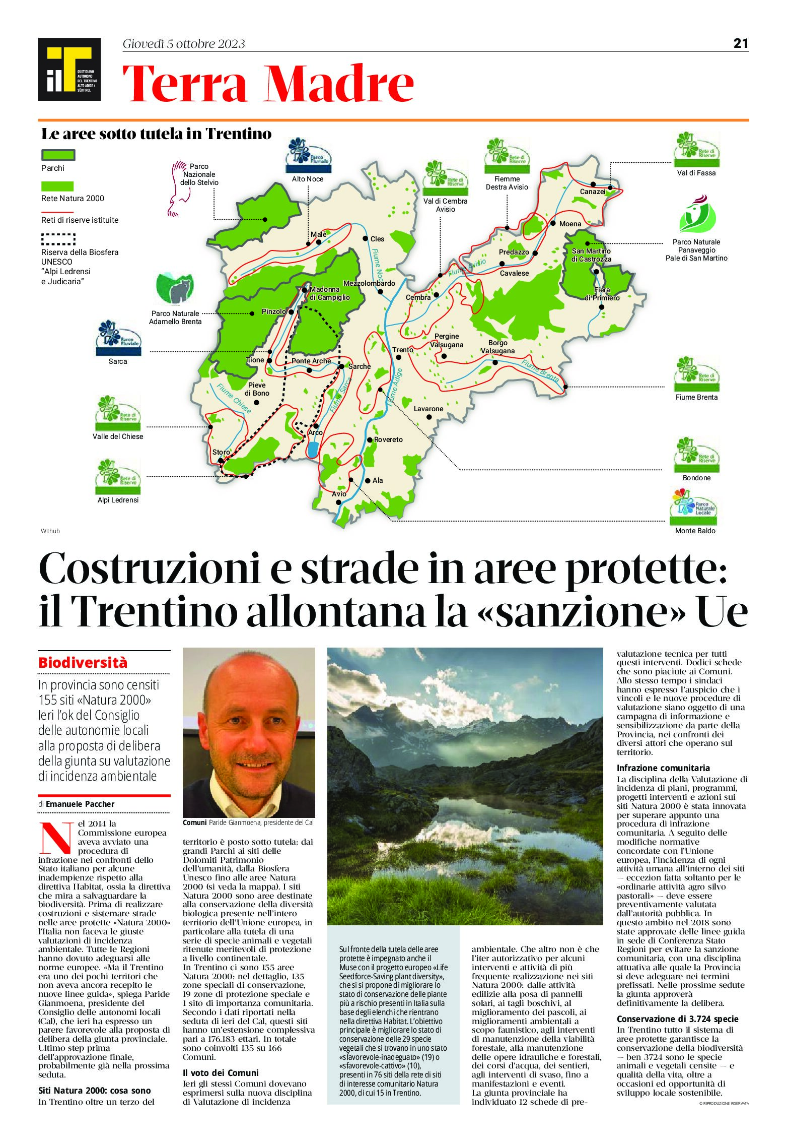 Costruzioni e strade in aree protette: il Trentino allontana la “sanzione” Ue