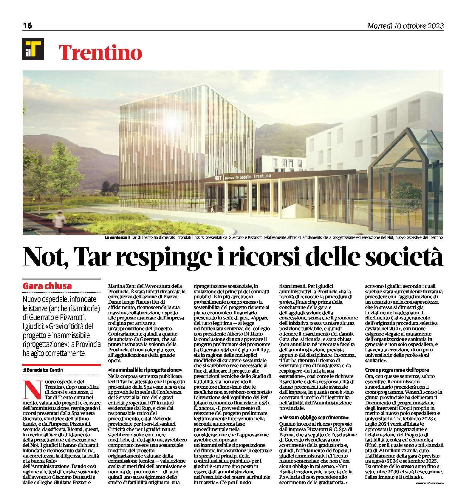 Trento, Not: il Tar respinge i ricorsi delle società