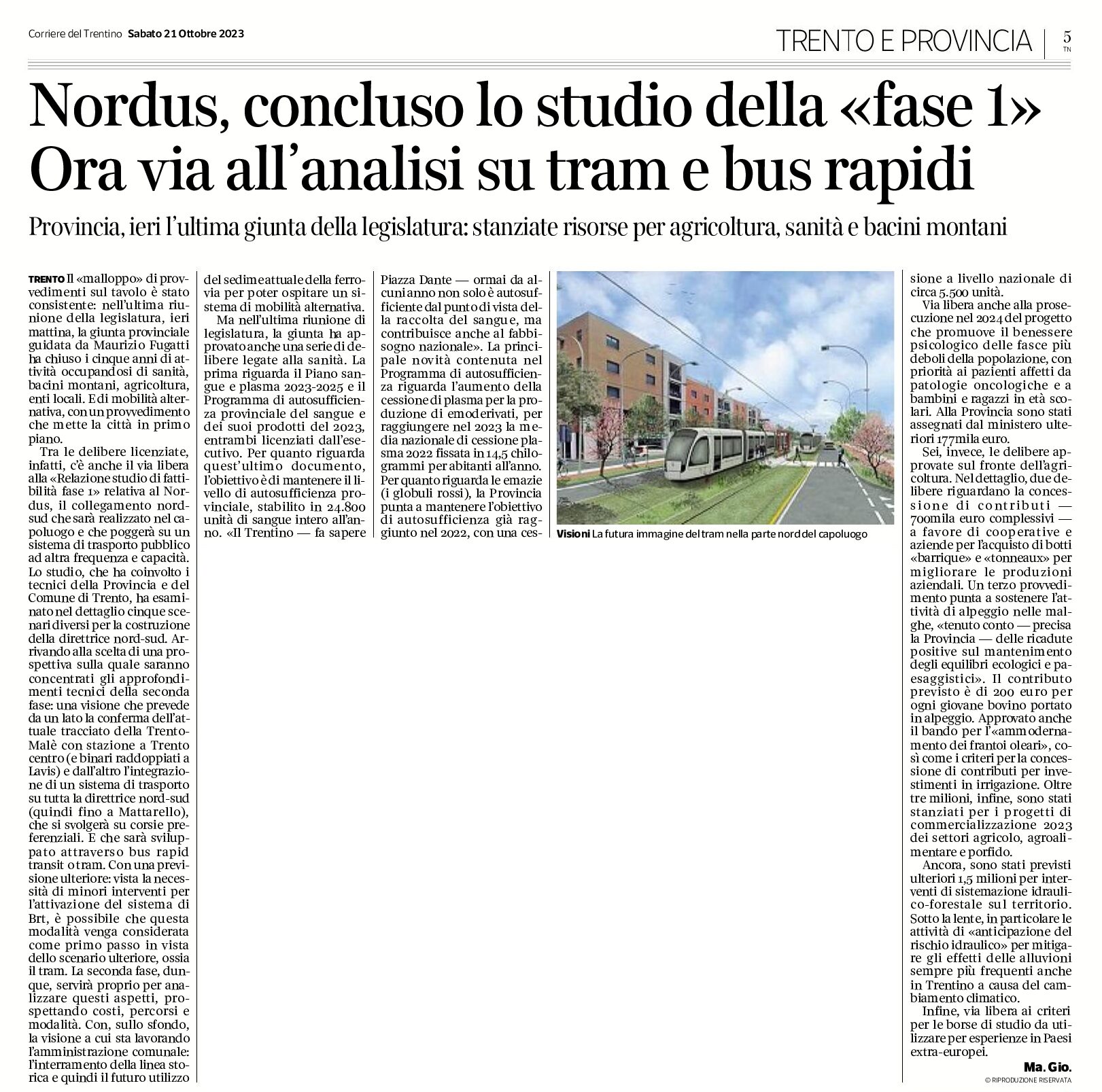 Trento, Nordus: concluso lo studio della “fase 1”. Ora via all’analisi su tram e bus rapidi