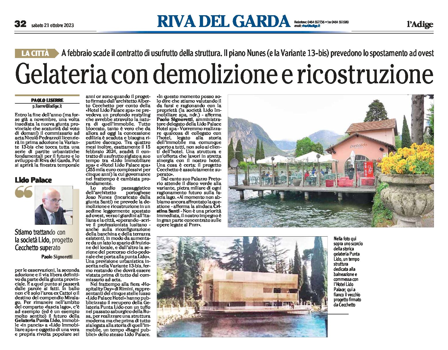 Riva: gelateria con demolizione e ricostruzione