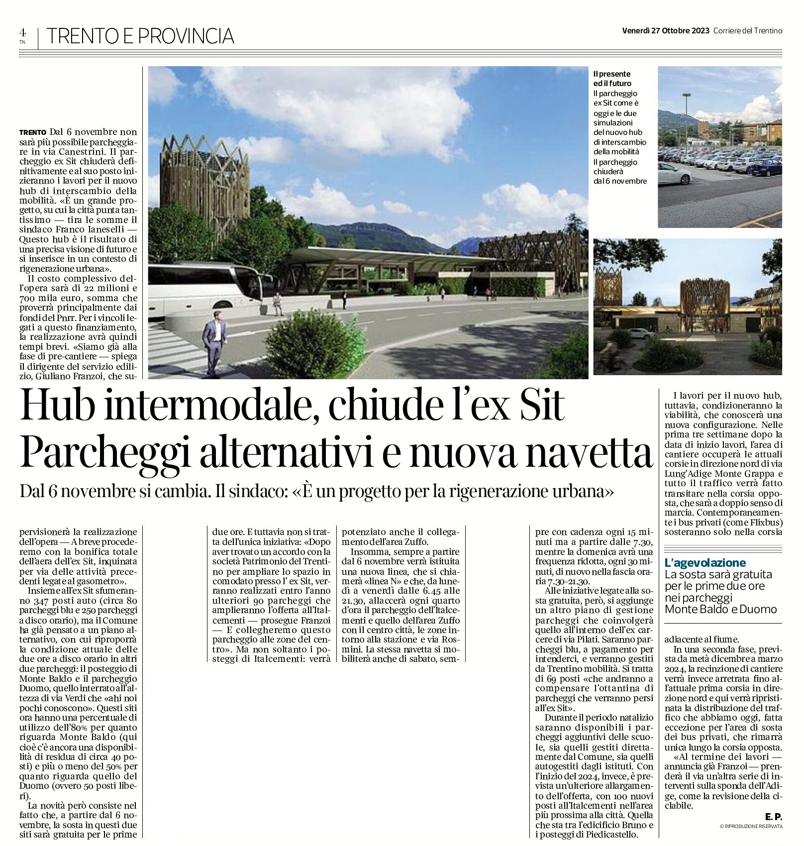 Trento: hub intermodale, chiude l’ex Sit. Parcheggi alternativi e nuova navetta
