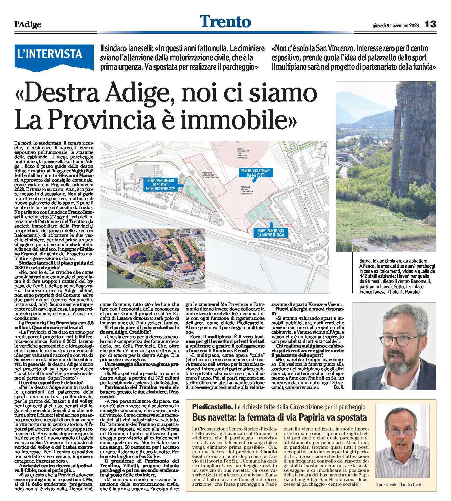 Trento, Destra Adige: intervista al sindaco Ianeselli