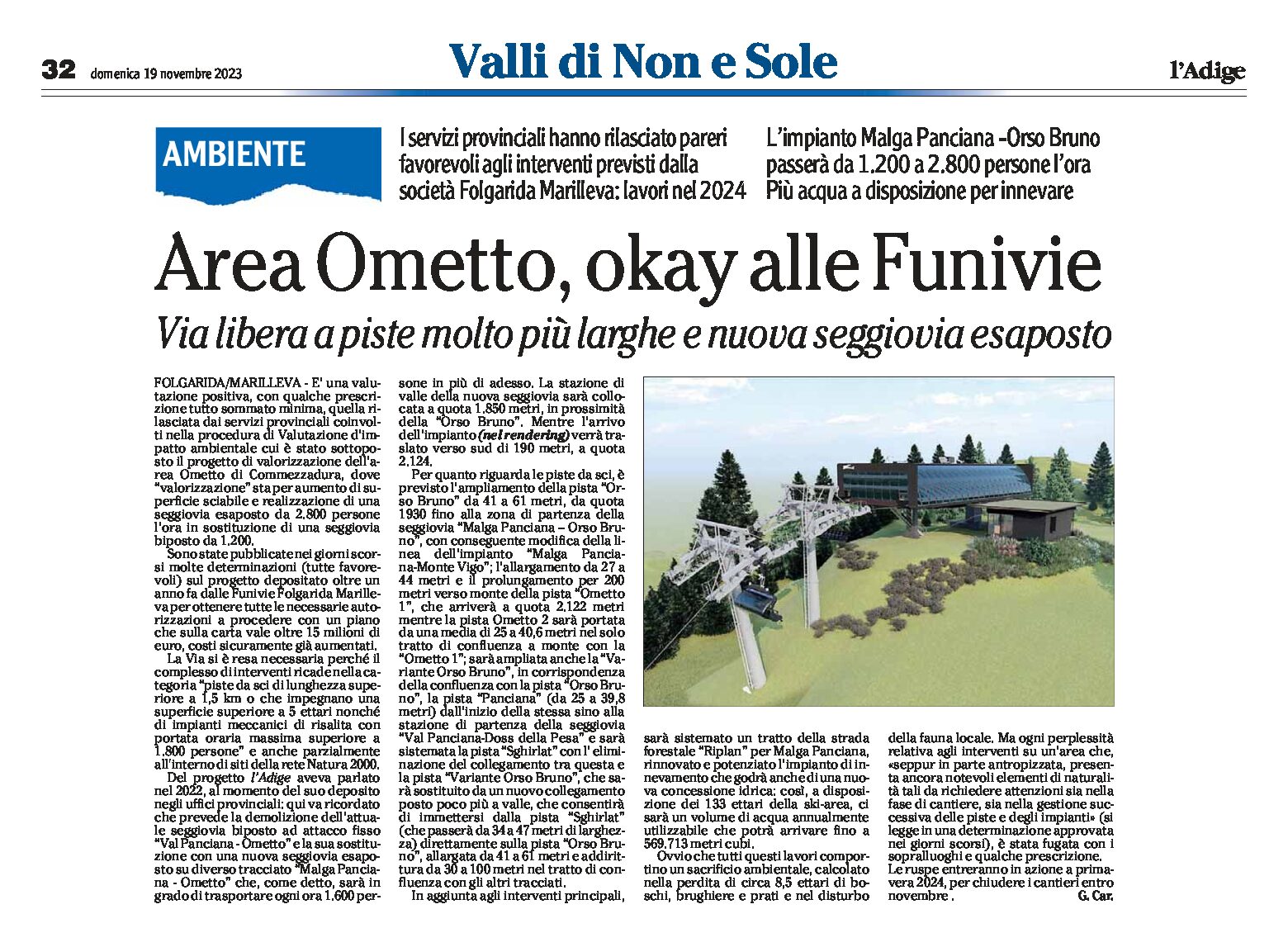 Folgarida Marilleva: area Ometto, okay alle Funivie