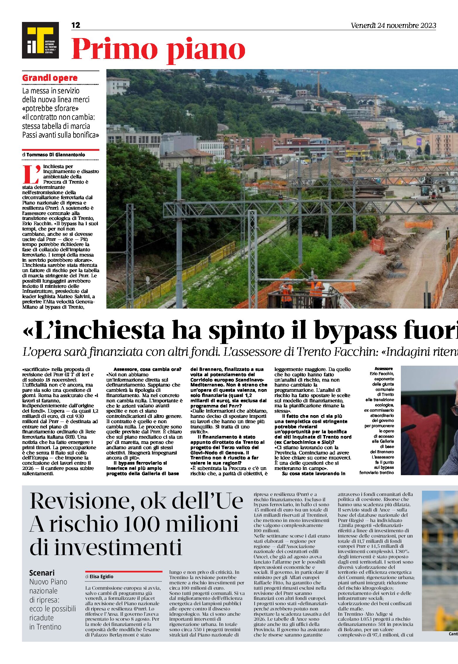 Trento: l’inchiesta per inquinamento ha spinto il bypass fuori dal Pnrr