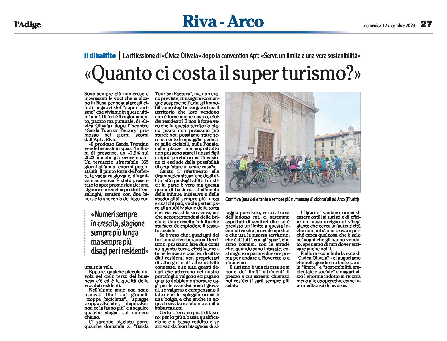 Lago di Garda: il dibattito “quanto ci costa il super turismo”?