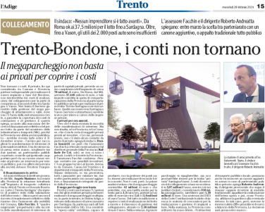 Trento-Bondone: i conti non tornano