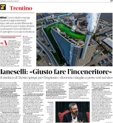 Trento, sindaco Ianeselli: “giusto fare l’inceneritore”