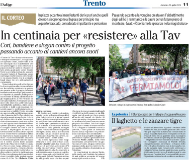 Trento, corteo: in centinaia per “resistere” alla Tav
