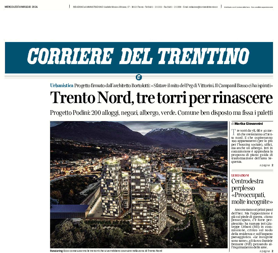 Trento Nord: tre torri per rinascere
