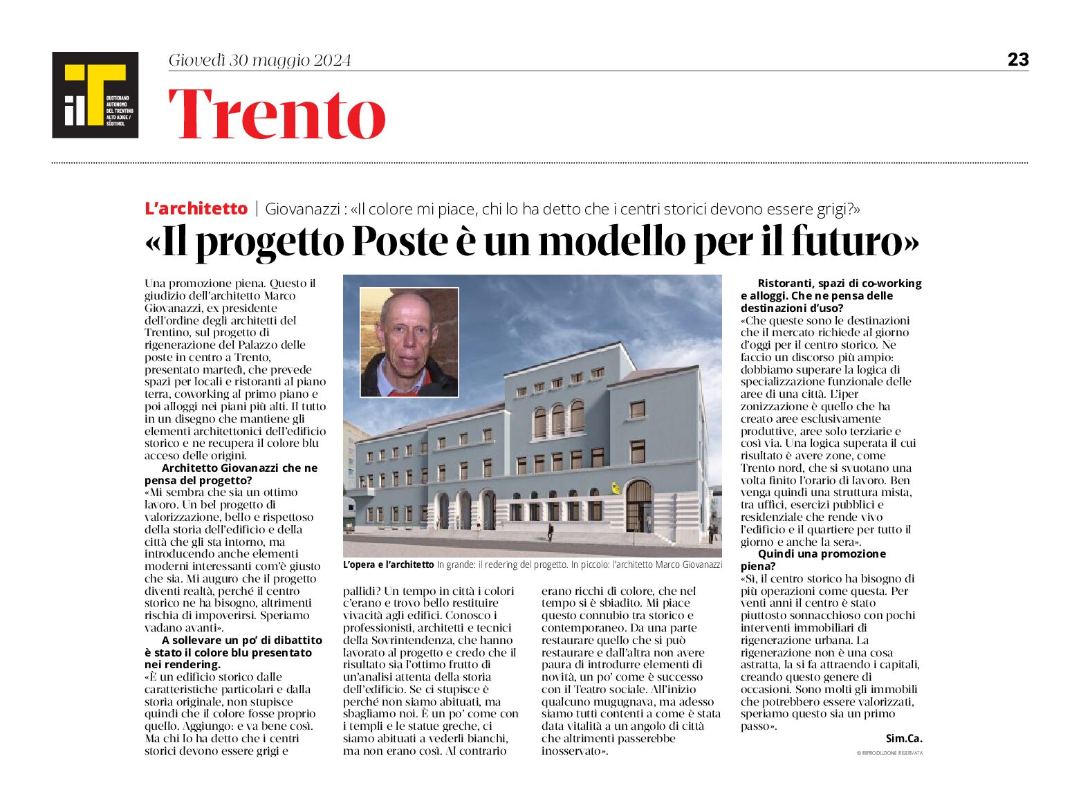 Trento: Giovanazzi “il progetto Poste è un modello per il futuro”